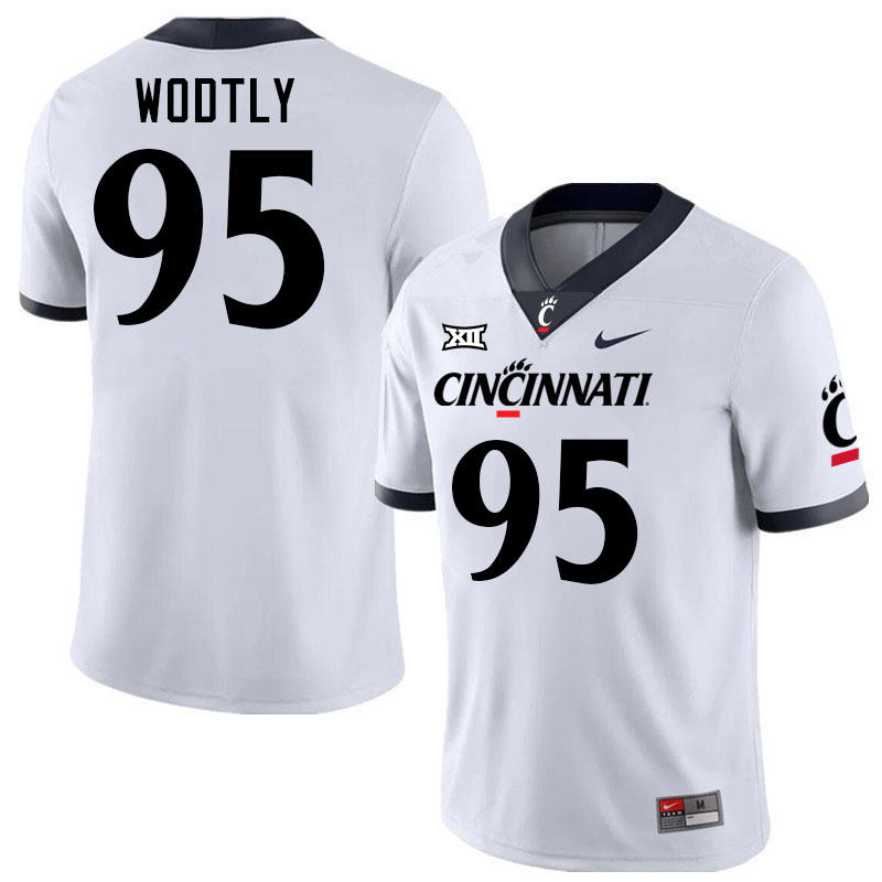 Cincinnati Bearcats #95 Justin Wodtly Big 12 Conference College Football Jerseys Stitched Sale-White